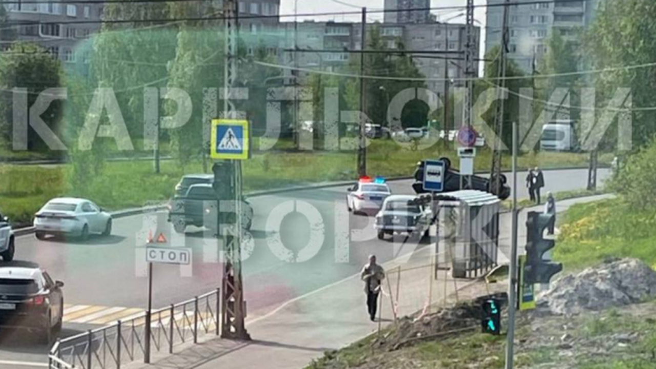 На перекрёстке в Петрозаводске перевернулся «Mitsubishi» — водитель не пострадал Утром 5 июня в Петрозаводске произошло ДТП с оп...