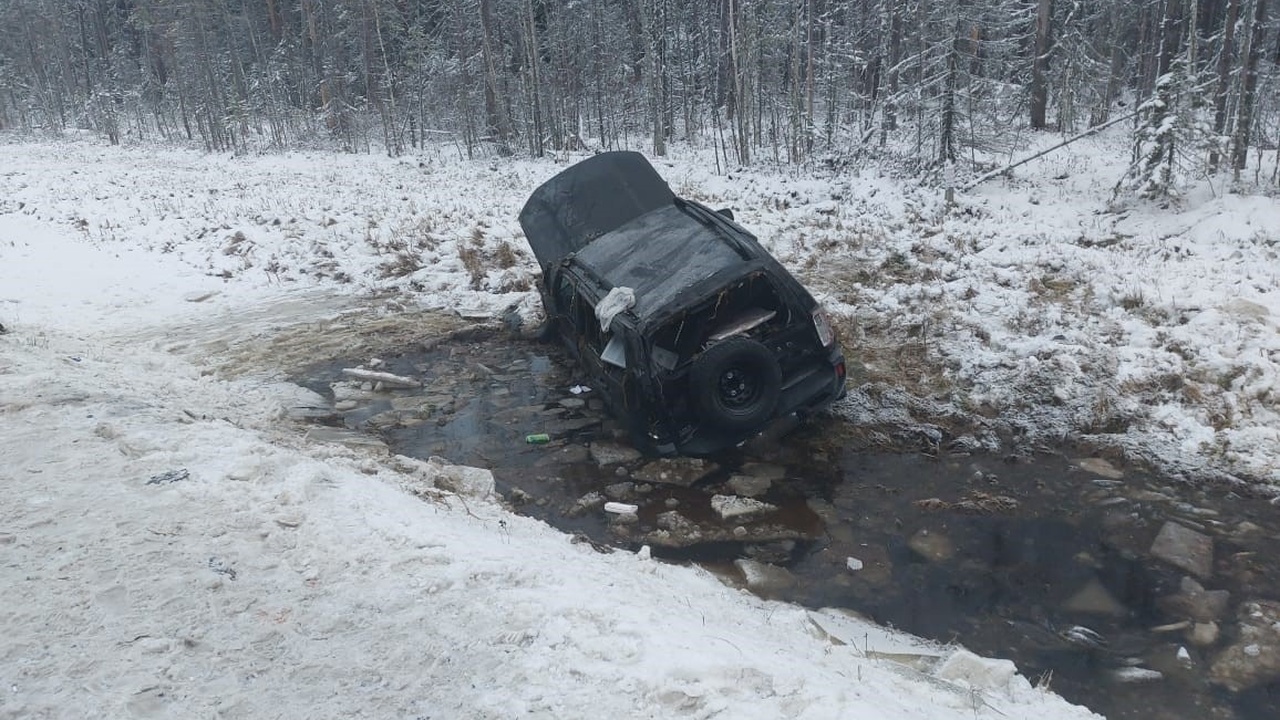 В Карелии на трассе легковой автомобиль улетел ...