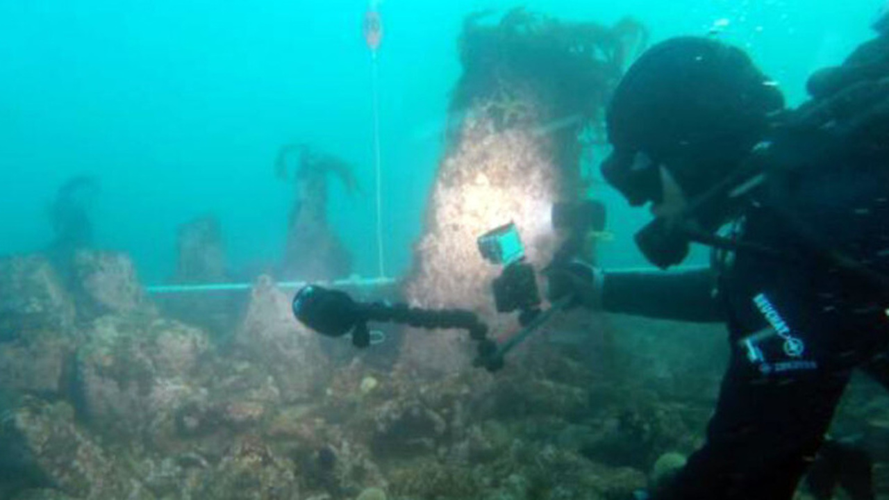 Древняя стена под водой: новая загадка французского побережья У берегов Бретани, Франция, дайверы-археологи о...