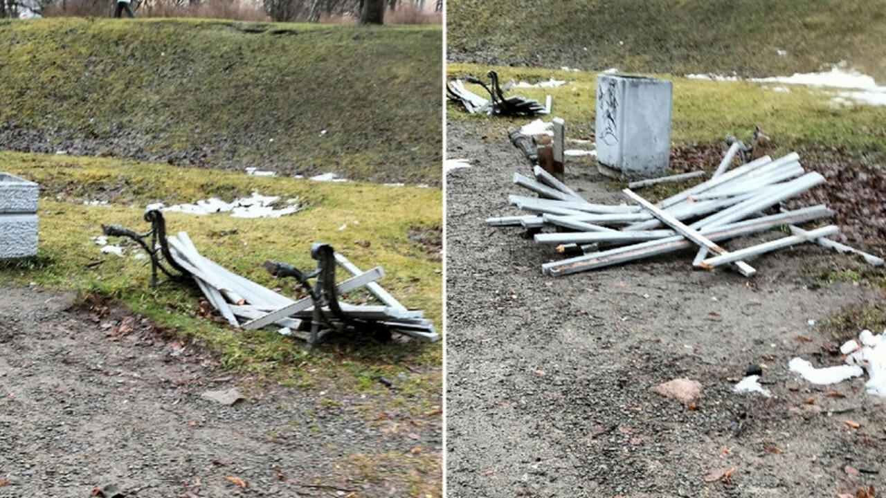 В Петрозаводске в парке неизвестные люди разгро...