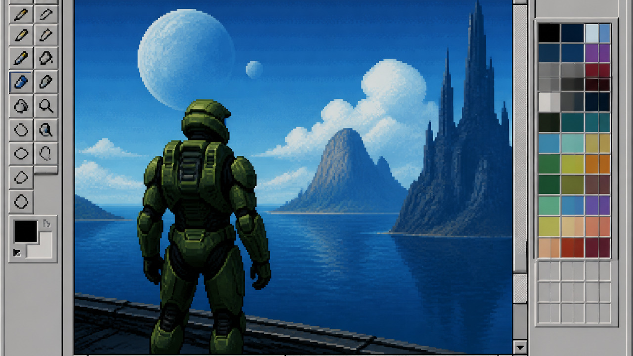Doom снова запустили в Paint. Комбинация Ctrl+Z...