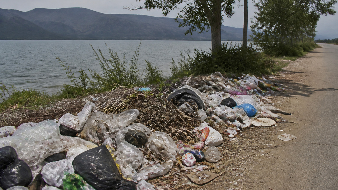Водитель мусоровоза устроил свалку у Онежского озера в Медвежьегорске Водитель мусоровоза вывалил гору отходов на ули...