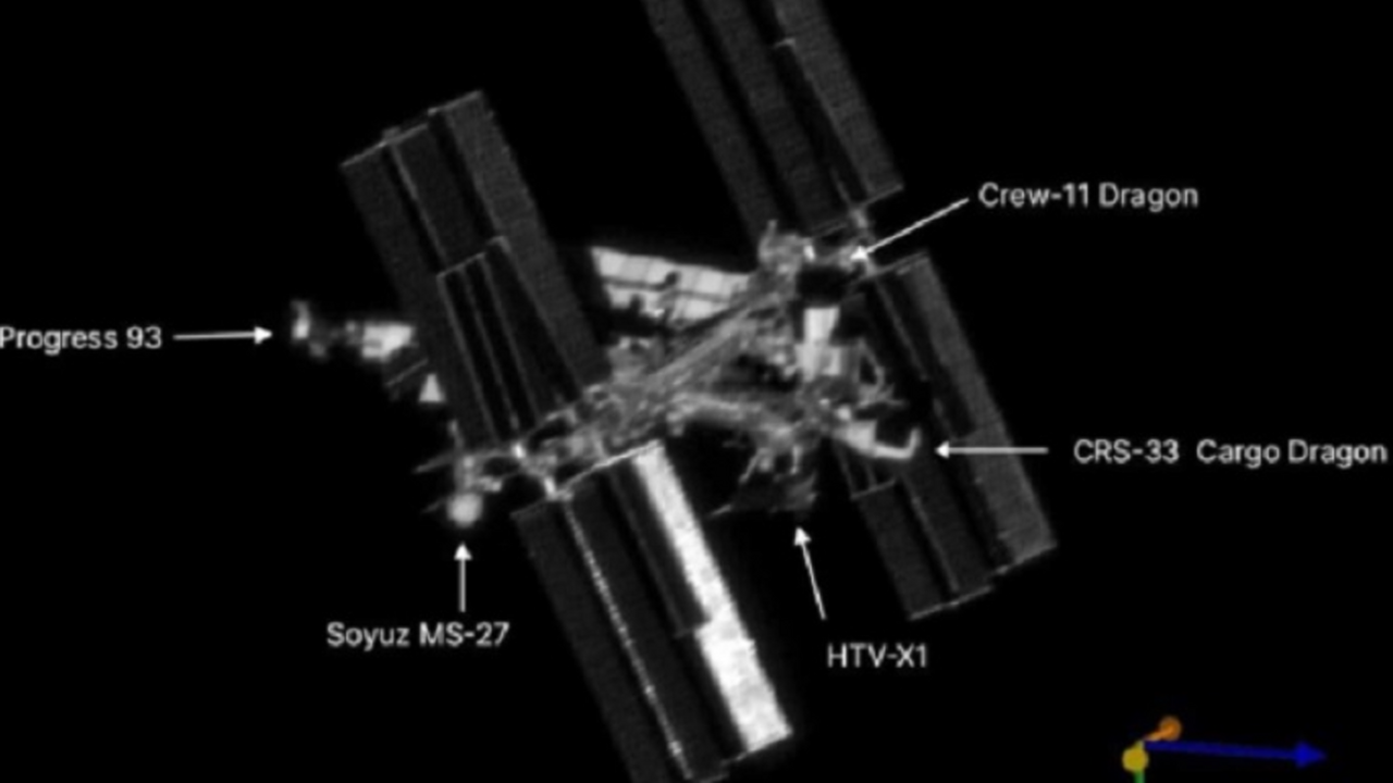 Уникальный кадр МКС: впервые одновременно сняты восемь стыковочных кораблей Австралийская компания HEO Robotics, специализи...