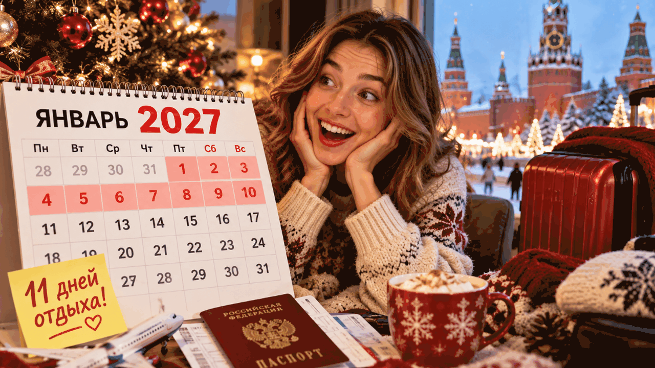 Новогодние каникулы уже расписаны: сколько дней отдыха подарит январь 2027 До следующих новогодних праздников остается еще...