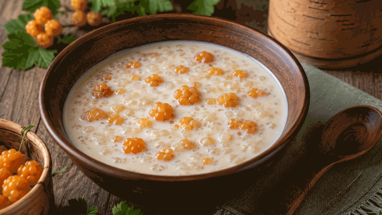 Морошковая похлебка: забытый вкус Карелии снова удивляет Морошковая похлебка — редкое блюдо карельской к...