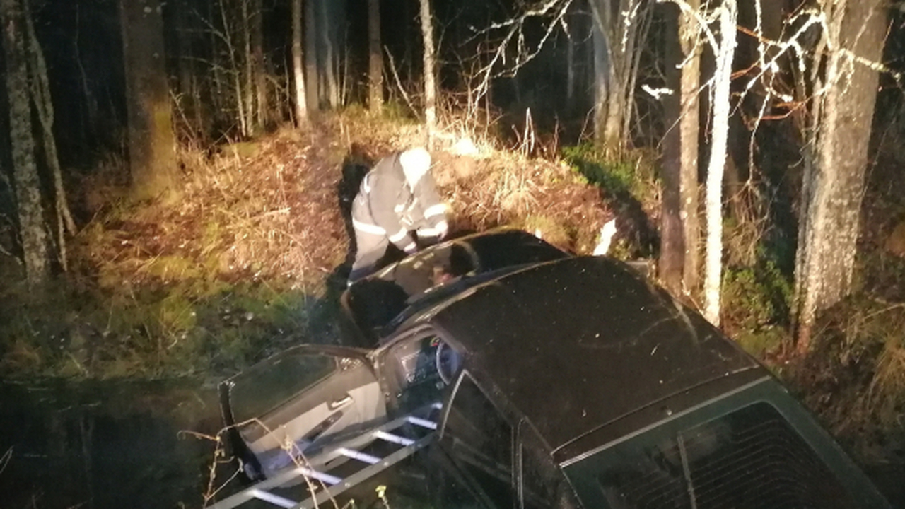 В Олонце автомобиль упал в канаву с водой Сегодня утром, 9 ноября, жители Олонца стали св...