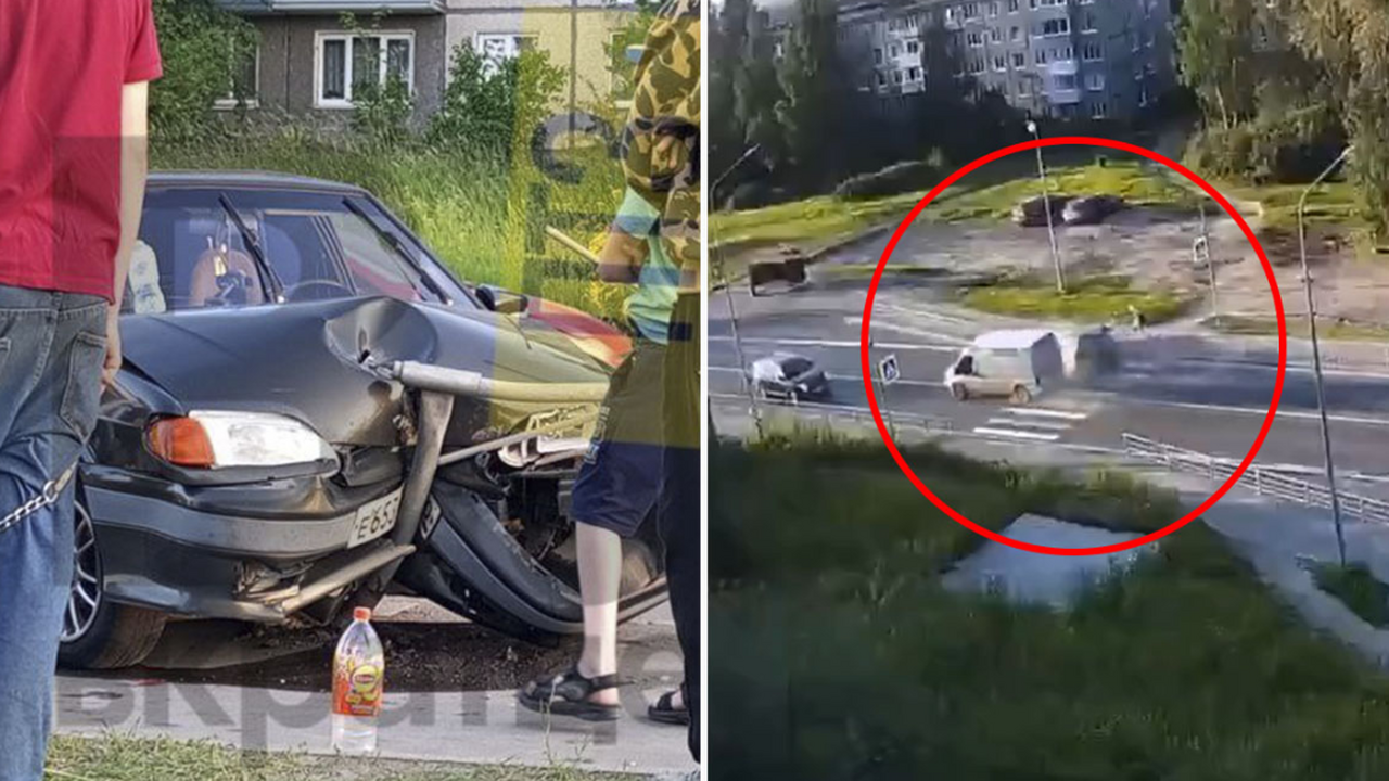 В Петрозаводске после ДТП с пострадавшими водитель сбежал, едва не зацепив пешехода Вечером 12 июля в Петрозаводске произошло серьё...