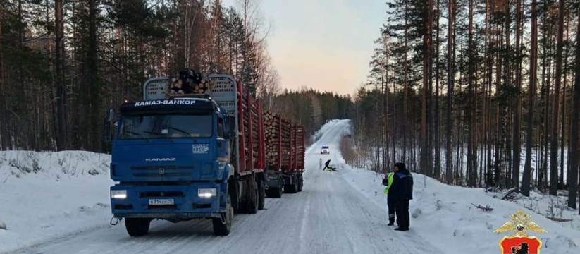 В Карелии лесовоз насмерть переехал водителя кв...