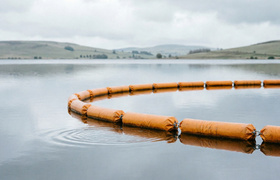 В Петрозаводске установили защитные боны от неф...