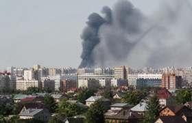 Тюменцы сняли черный дым над Зарекой