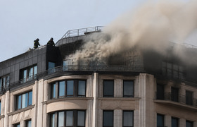 Пожар в элитном ЖК в центре Москвы: кадры с места