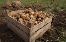 Оптовые цены на картофель в России упали на 12,...