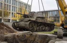 В Казани извлекли из земли танк времен ВОВ